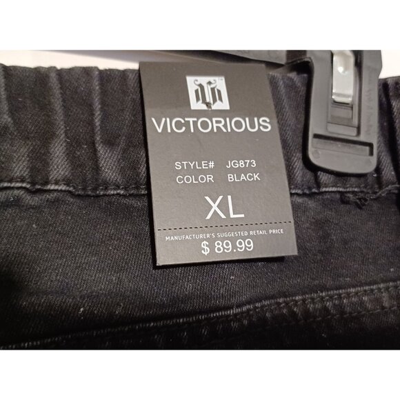 Victorious Men's Drop Crotch Jogger Pants Denim Jeans 34X31 X-Large JG873 - Picture 7 of 9